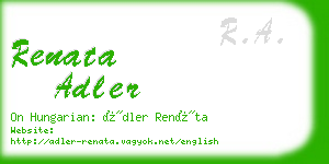 renata adler business card